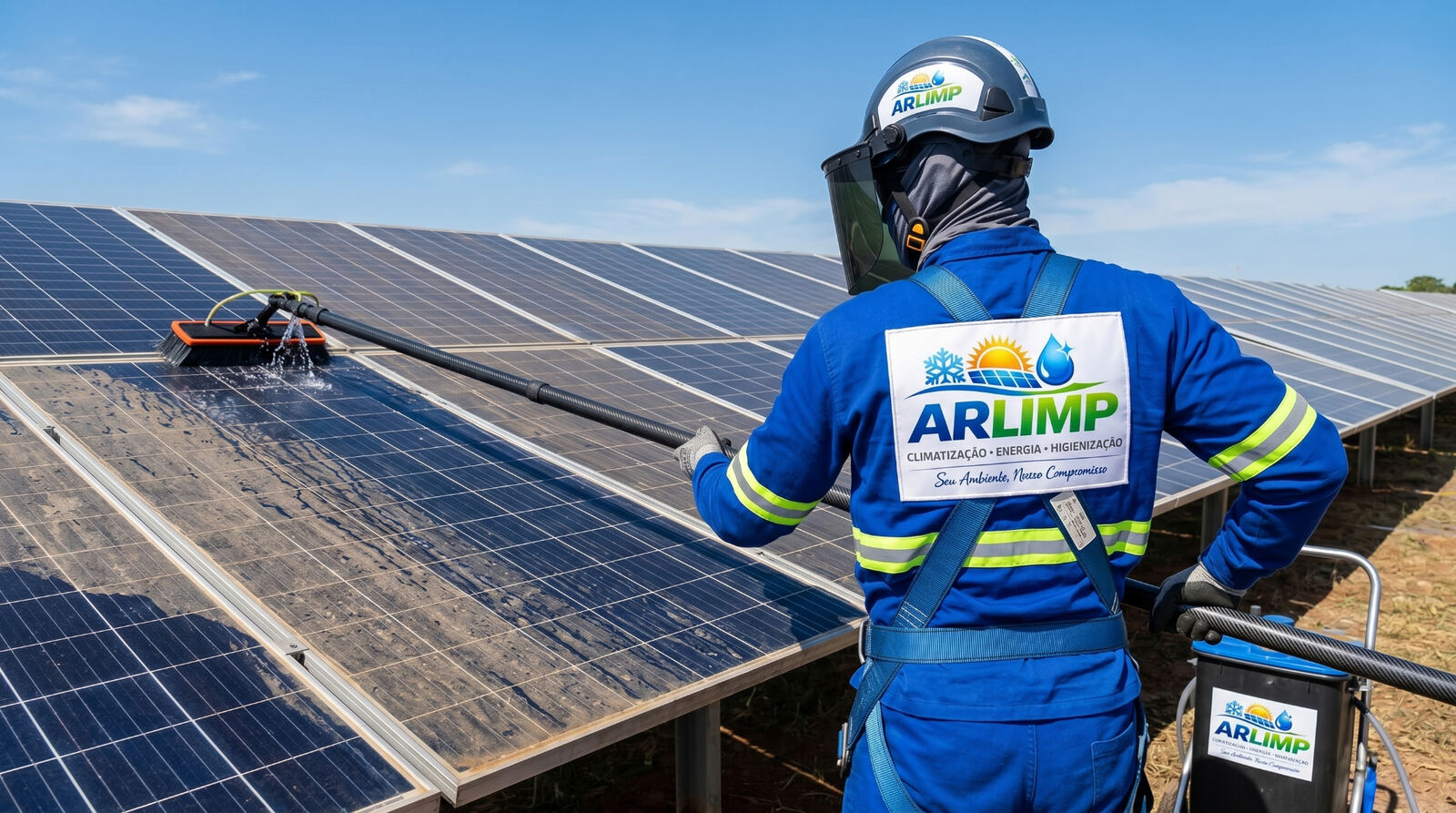 Placas solares limpas