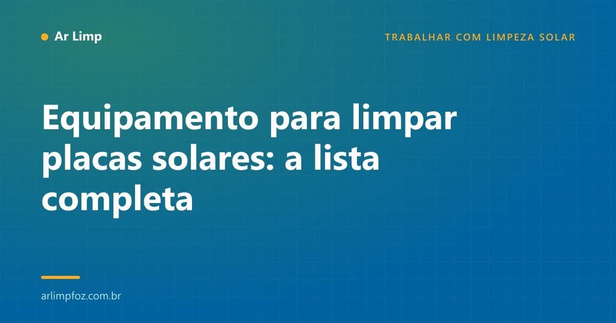 Kit de equipamento para limpeza de placas solares: escova macia, cabo telescópico e mangueira