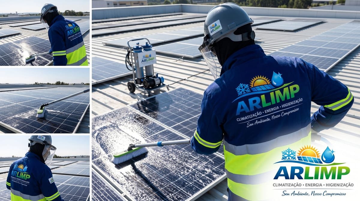 Limpeza de placas solares em Foz do Iguaçu